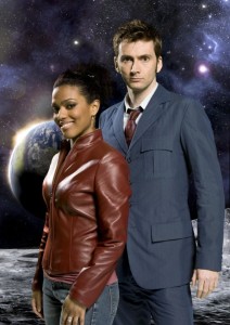 Martha Jones and The Doctor on the Moon