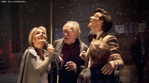 The main characters in the snow