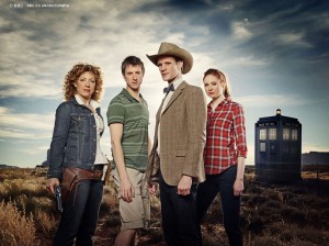 River, Rory, The Doctor, and Amy in the Desert