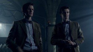 Two Matt Smith Doctors, one real, one flesh